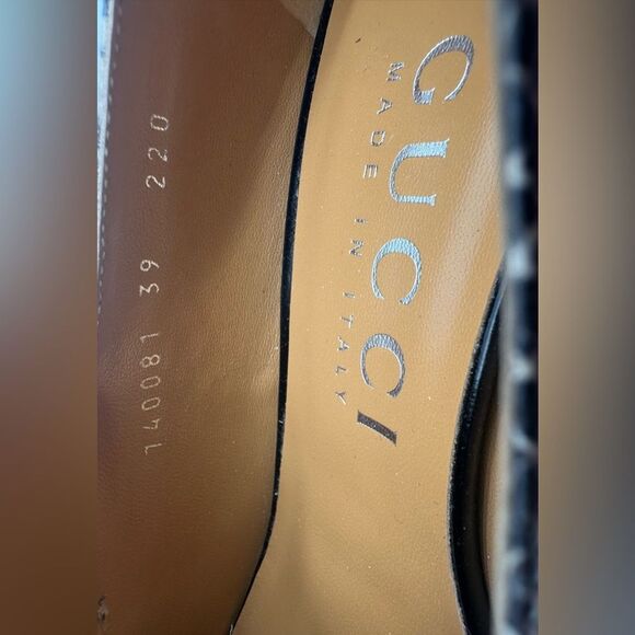 Gucci Spice Lux Python Avana Black and Silver Spiked Metal Heel Pumps EU 39 US9 - Picture 13 of 14